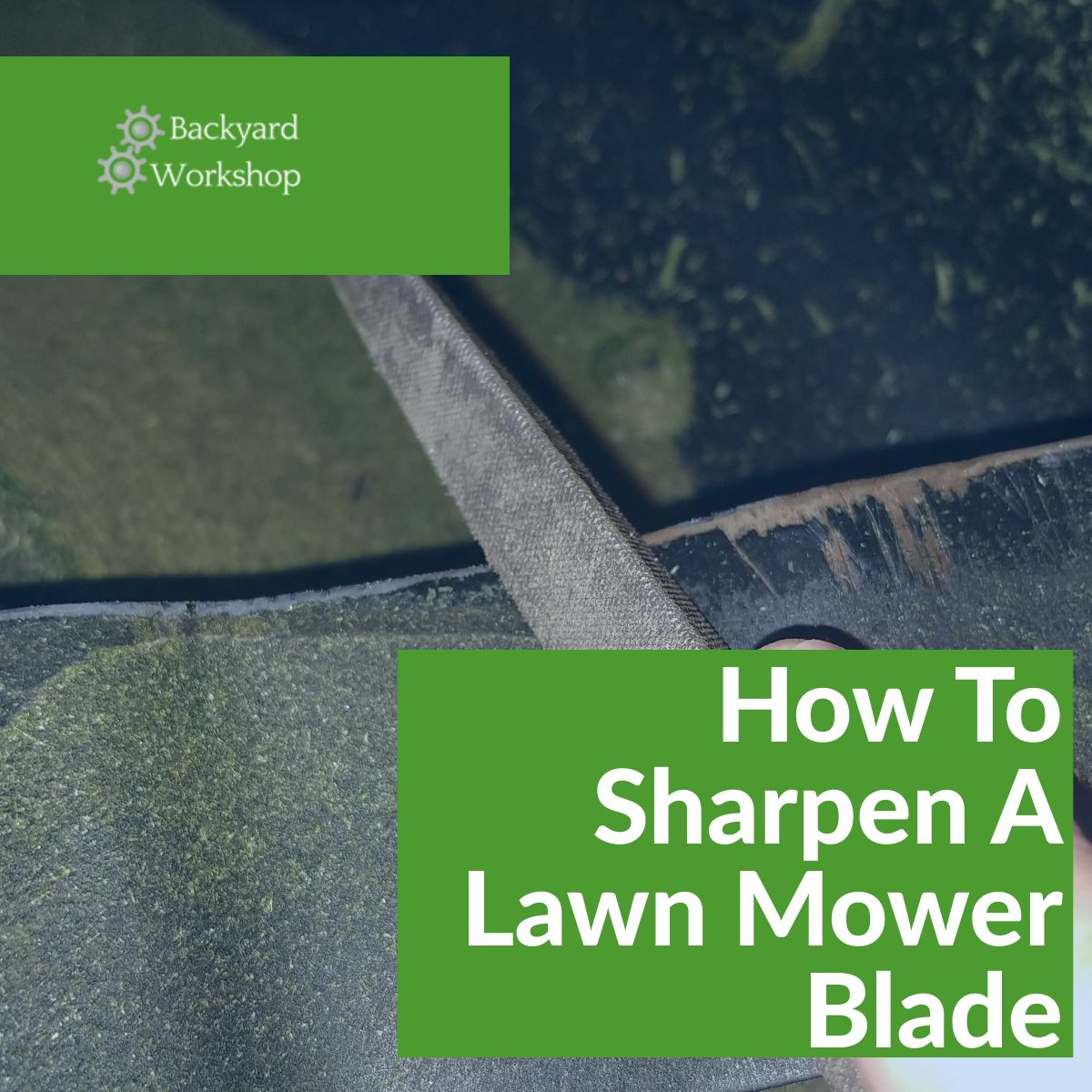 sharpen mower blade